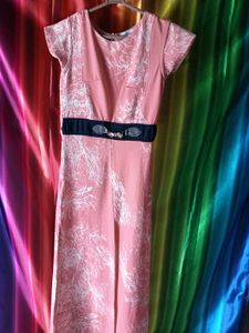 Pink Printed Kurta &amp; peach kurti combo