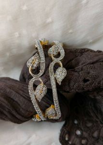 Leaf Design AD Bangle Set