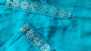 Teal Embellished Kurti