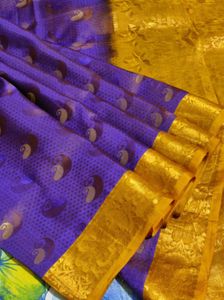 Purple & Gold Kanchipuram Silk Saree