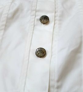 White Cropped Denim Jacket