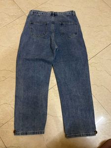 Blue Denim Straight Leg Jeans