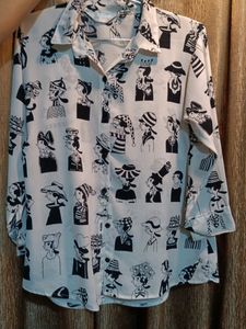 Black & White Formal Shirt