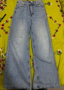 Wide Leg Denim Jeans