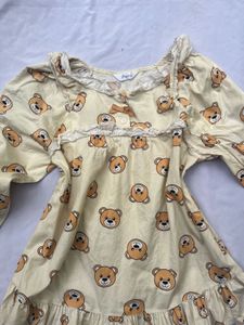 Cute Bear Print Top