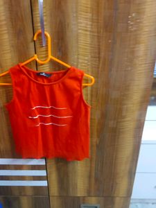 Red Trendy Crop Top