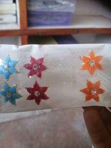 combo of 3 pair Flowers Flower Stud Earrings