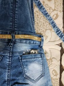 Cute Denim Dungaree Shorts