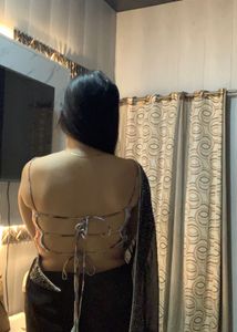 Beautiful Black Party Saree♠️🖤🎀