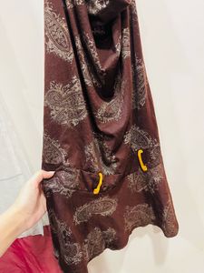 Brown Cowl Neck Beautiful Dress