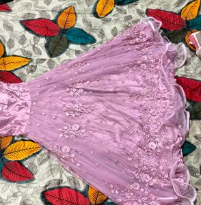 Elegant Pink Floral Gown
