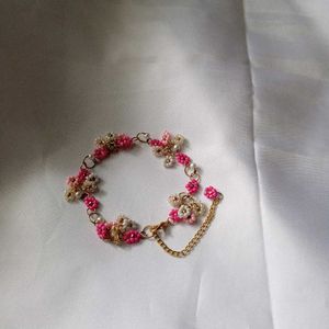Beaded Daisy Bracelet 💖🖤✨