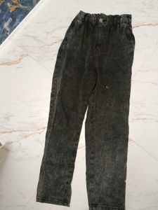 Acid Wash Black Jeans