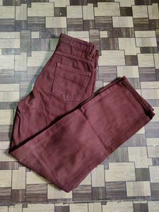Brown Maroon Coffee Colour Cargo Jeans