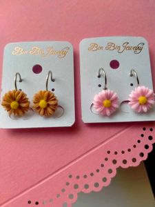 Floral Design2 Earrings Pair