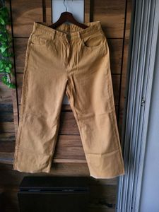 Mustard Wide Leg Jeans