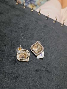White Gemstone Studs
