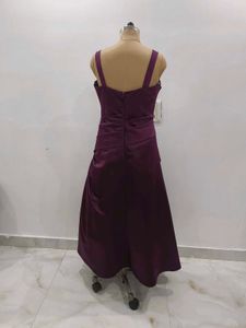 Purple Satin Gown