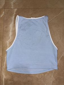 Zara Blue Crop Top &amp; Shorts Set