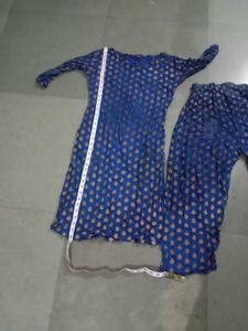 Blue &amp; Gold Kurta Set