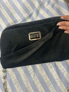 Guess(dupe) Black Velvet Chain Bag