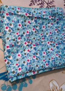 Floral Print Scarf with Tassels