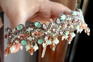 Crystal Beaded Choker necklace