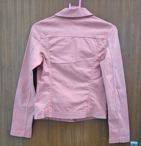 ZARA BASIC Pink Denim Jacket