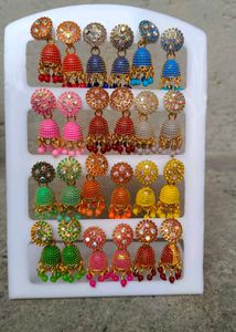 Colorful Jhumka Earrings