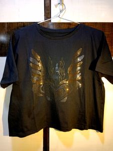 Black Embellished Tee