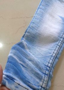 Stretchable Washed Off Jeans For Babies
