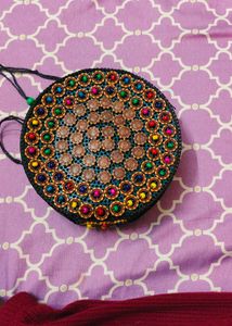 Boho Beaded Circle Bag