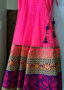 Pink Bridal Lehenga Chunni