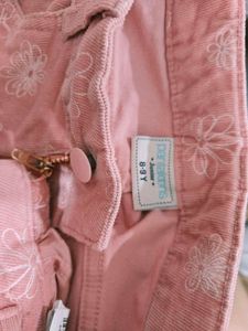 Pink Ruffle Sheer Top and Jeans
