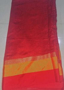 Elegant Red &amp; Green Saree