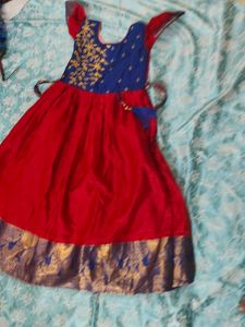 Red &amp; Gold Embellished Dress