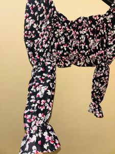 Floral Print Crop Top