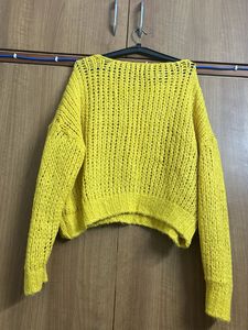 Yellow Knit Sweater ( Free Size Upto 2xl)