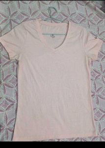 Pink V-Neck Tee
