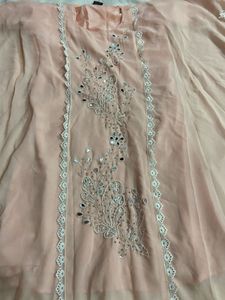 Elegant Peach Kaftan Set