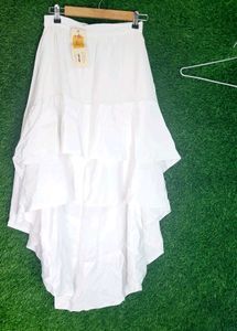 White Tiered Skirt