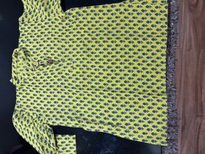 Boys Block Print Cotton Kurta