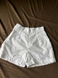 White Eyelet Shorts