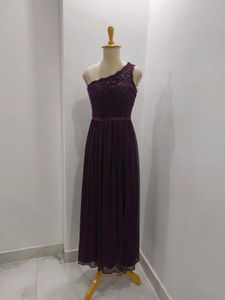 Elegant Purple One-Shoulder Dress