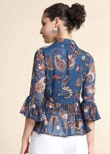 Paisley Ruffle Top