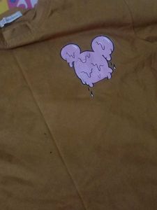 Brown T-shirt with Melting Mouse