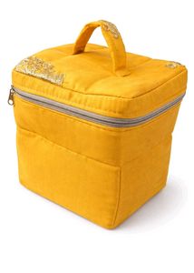 Yellow Silk Organizer