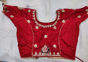 Embroided Organza Saree With Bag