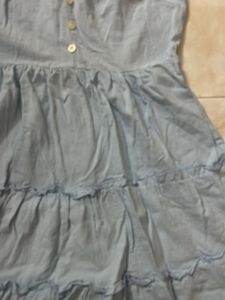 Light Blue Ruffled Mini Dress