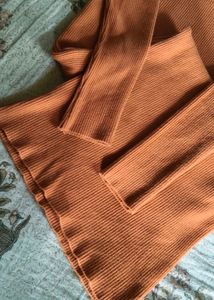 Ribbed Mock Neck Bodycon Dress